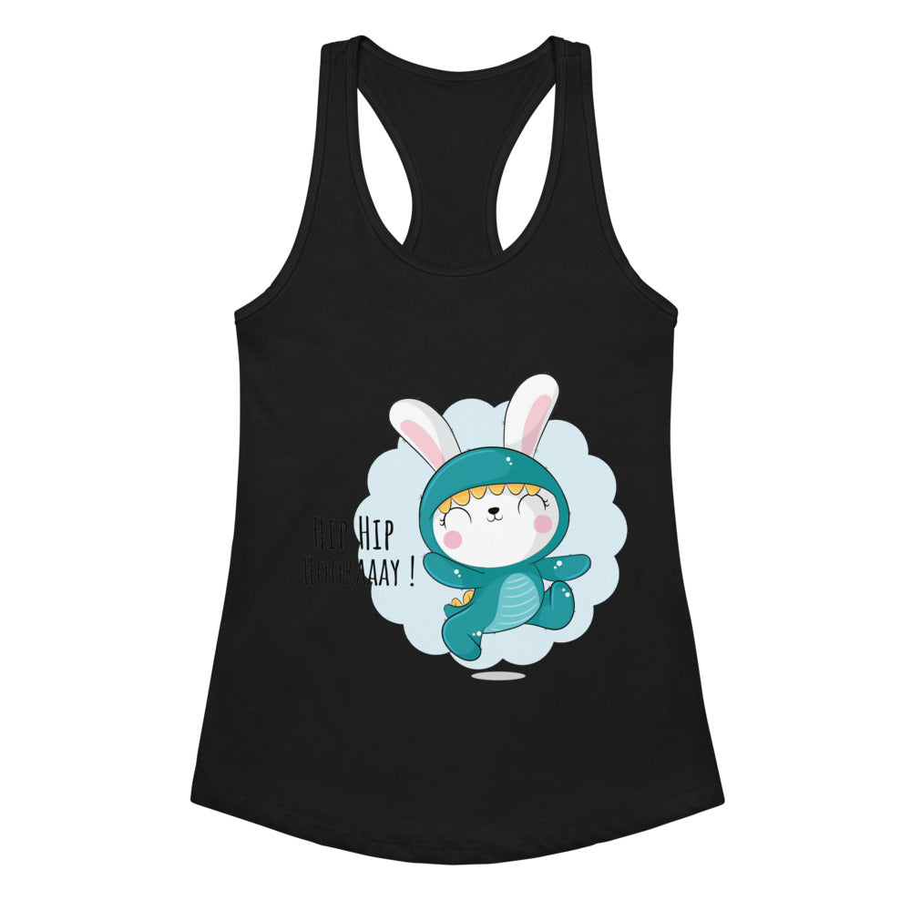 Green rabbit - HIP HIP HOORAAAY | Women's Ideal Racerback Tank Top | Next Level 1533