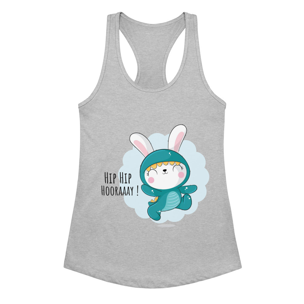 Green rabbit - HIP HIP HOORAAAY | Women's Ideal Racerback Tank Top | Next Level 1533