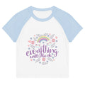 Rainbow - Everything will be ok | Women's Micro Rib Raglan Baby Tee | Bella + Canvas 1201