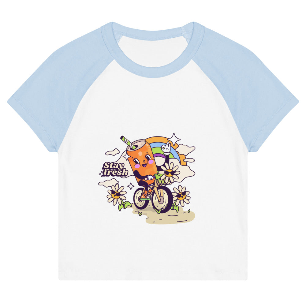 Stay fresh | Women's Micro Rib Raglan Baby Tee | Bella + Canvas 1201