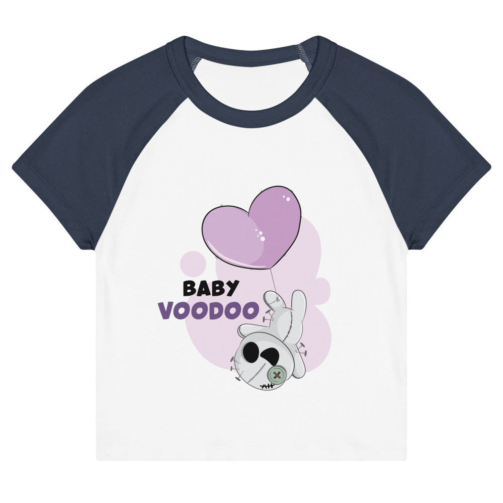 Ted heart - Baby voodoo | Women's Micro Rib Raglan Baby Tee | Bella + Canvas 1201