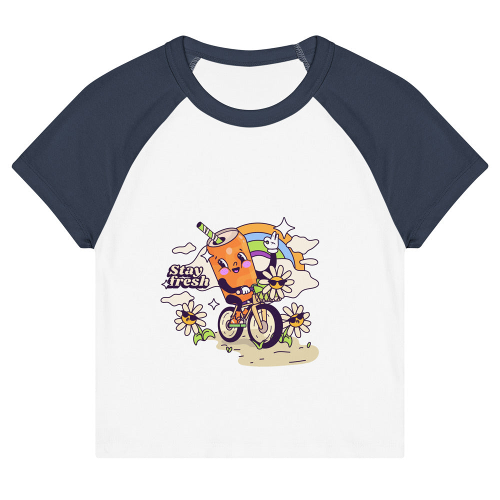 Stay fresh | Women's Micro Rib Raglan Baby Tee | Bella + Canvas 1201