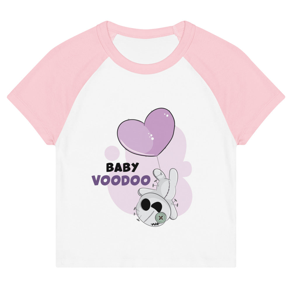 Ted heart - Baby voodoo | Women's Micro Rib Raglan Baby Tee | Bella + Canvas 1201