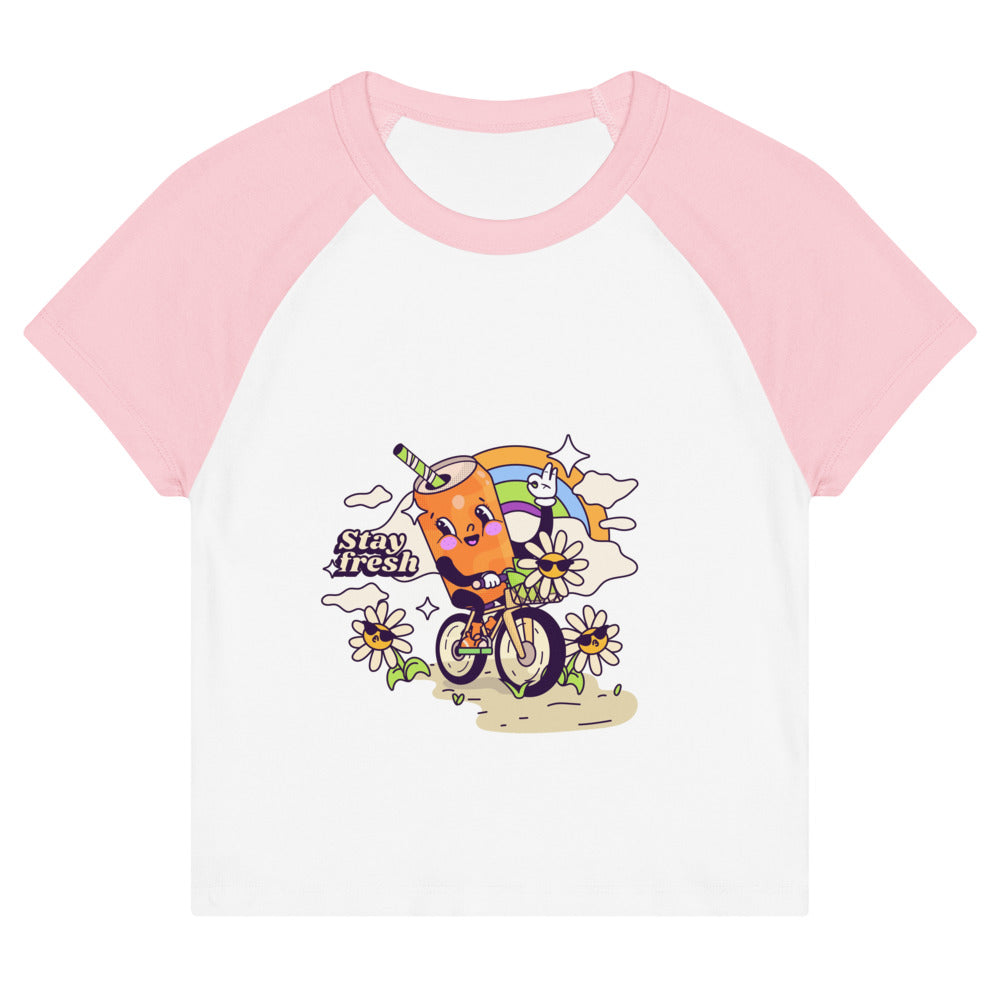 Stay fresh | Women's Micro Rib Raglan Baby Tee | Bella + Canvas 1201