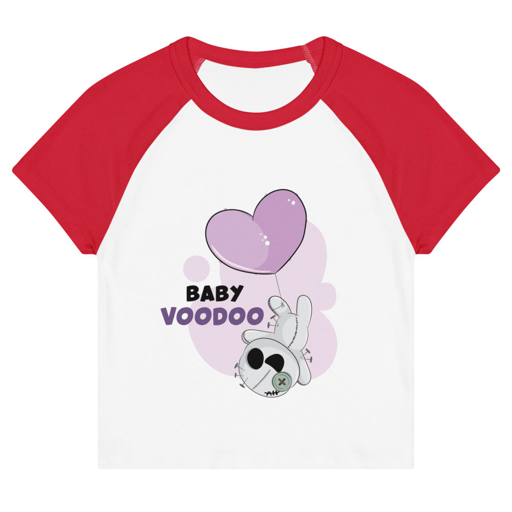 Ted heart - Baby voodoo | Women's Micro Rib Raglan Baby Tee | Bella + Canvas 1201