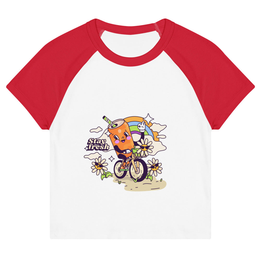 Stay fresh | Women's Micro Rib Raglan Baby Tee | Bella + Canvas 1201