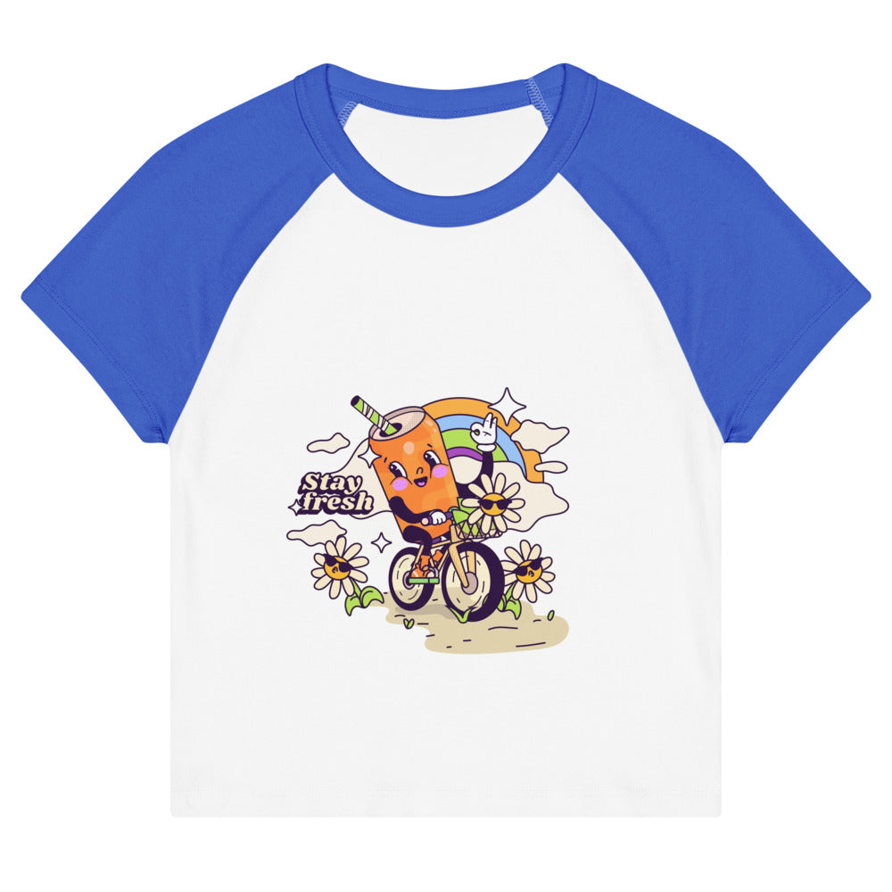 Stay fresh | Women's Micro Rib Raglan Baby Tee | Bella + Canvas 1201