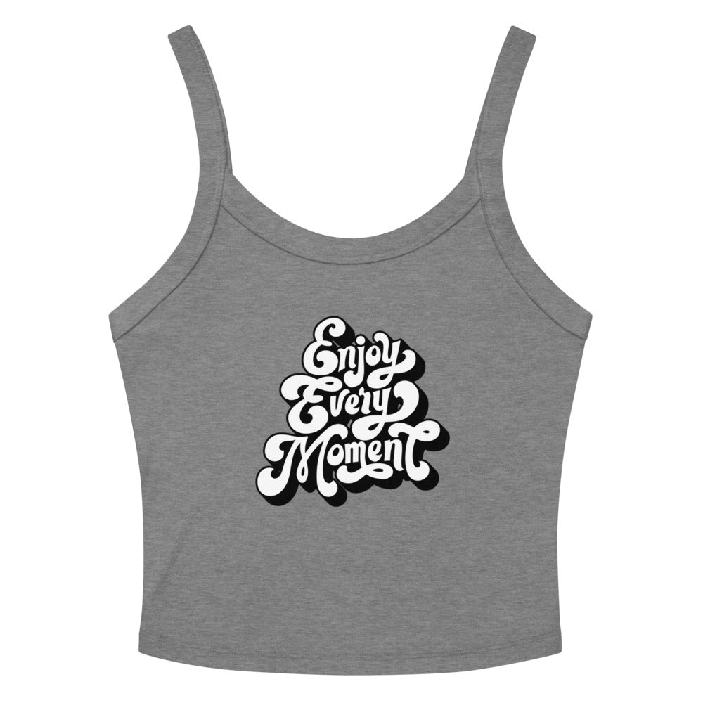 Enjoy every moments white | Women's Micro-Rib Tank Top | Bella Canvas 1012
