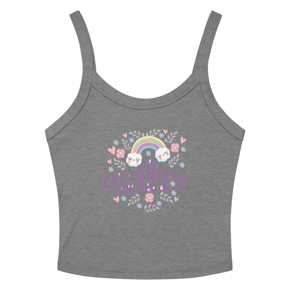 Rainbow - Everything will be ok | Women's Micro-Rib Tank Top | Bella Canvas 1012