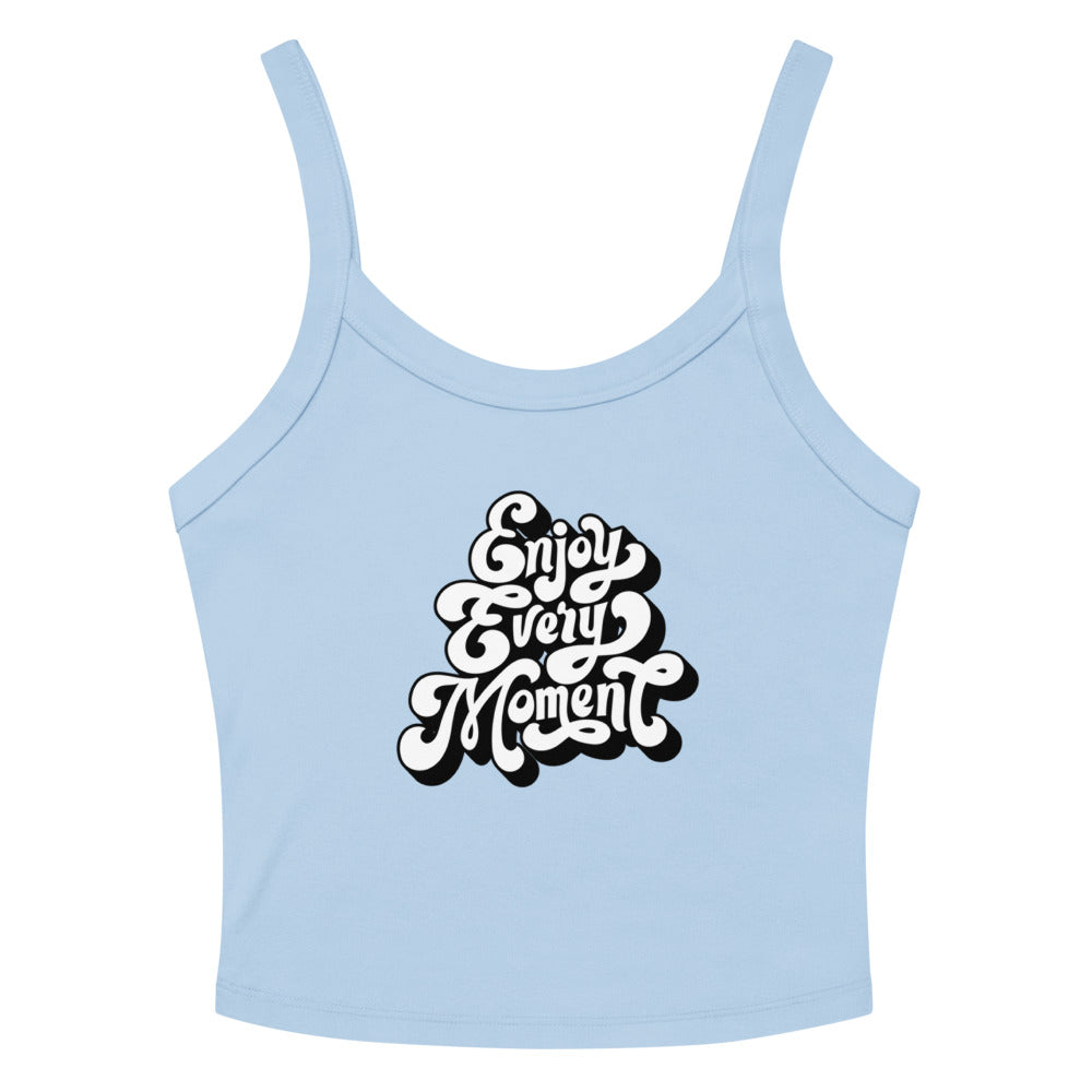 Enjoy every moments white | Women's Micro-Rib Tank Top | Bella Canvas 1012