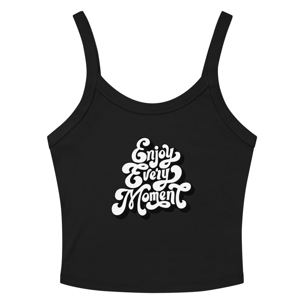 Enjoy every moments white | Women's Micro-Rib Tank Top | Bella Canvas 1012