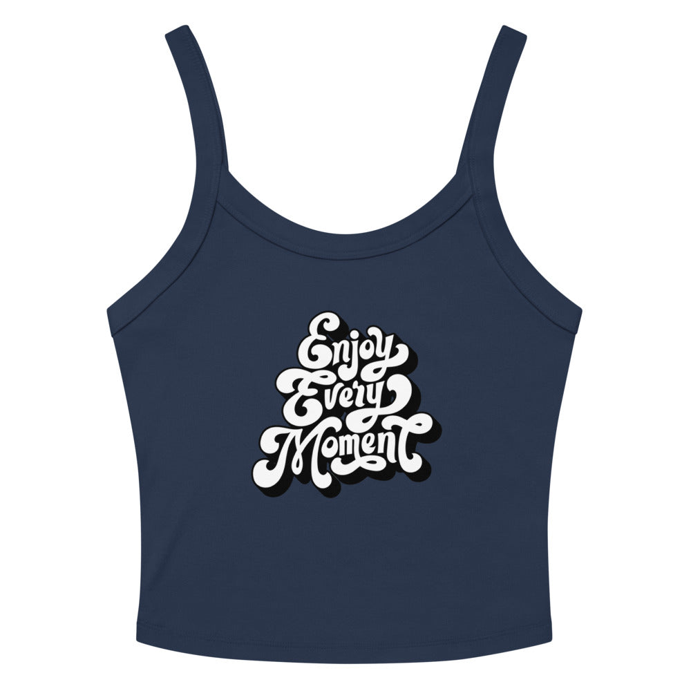 Enjoy every moments white | Women's Micro-Rib Tank Top | Bella Canvas 1012
