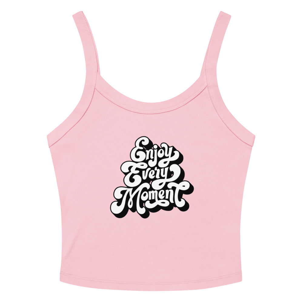 Enjoy every moments white | Women's Micro-Rib Tank Top | Bella Canvas 1012
