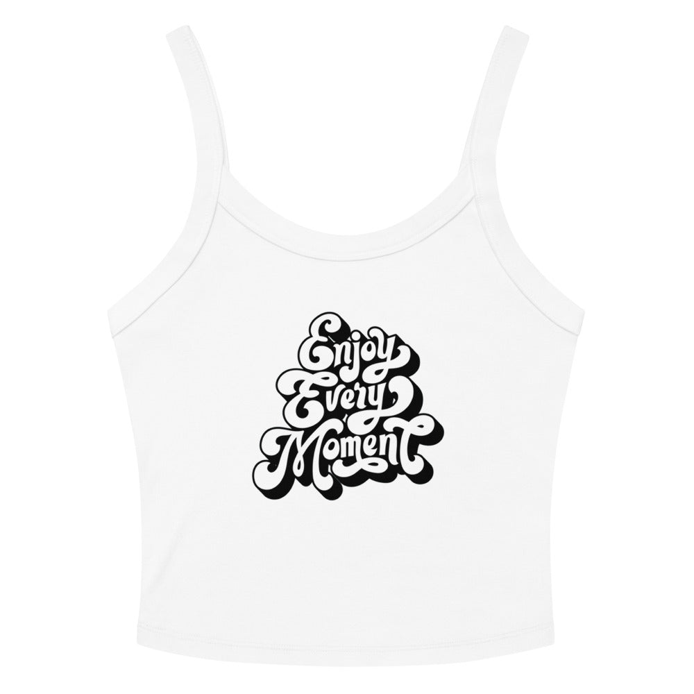 Enjoy every moments white | Women's Micro-Rib Tank Top | Bella Canvas 1012