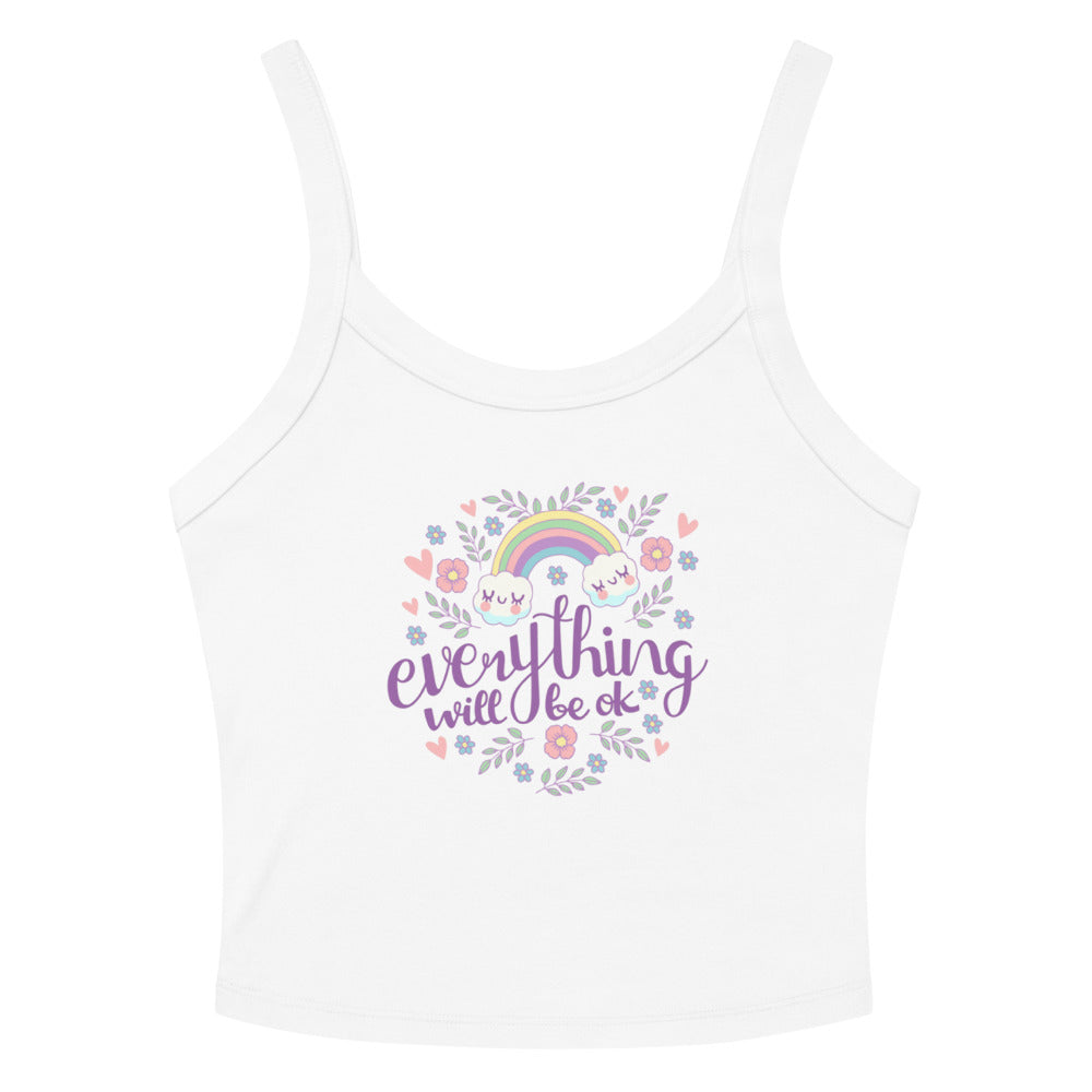 Rainbow - Everything will be ok | Women's Micro-Rib Tank Top | Bella Canvas 1012