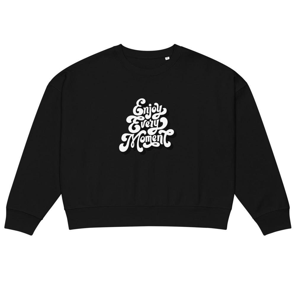 Enjoy every moments white | Women's Organic Crew Neck Stella Alma Sweatshirt | Stanley/Stella SASW036