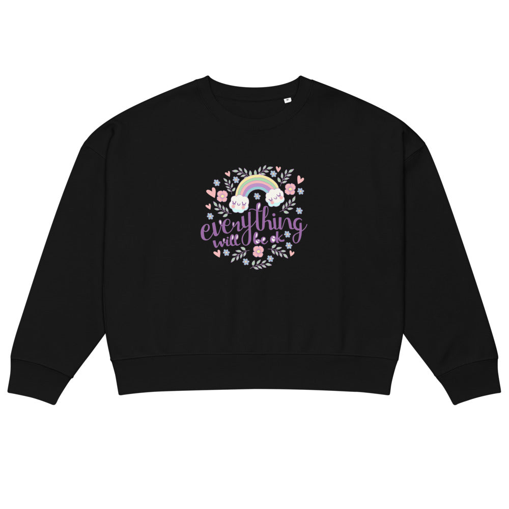 Rainbow - Everything will be ok | Women's Organic Crew Neck Stella Alma Sweatshirt | Stanley/Stella SASW036