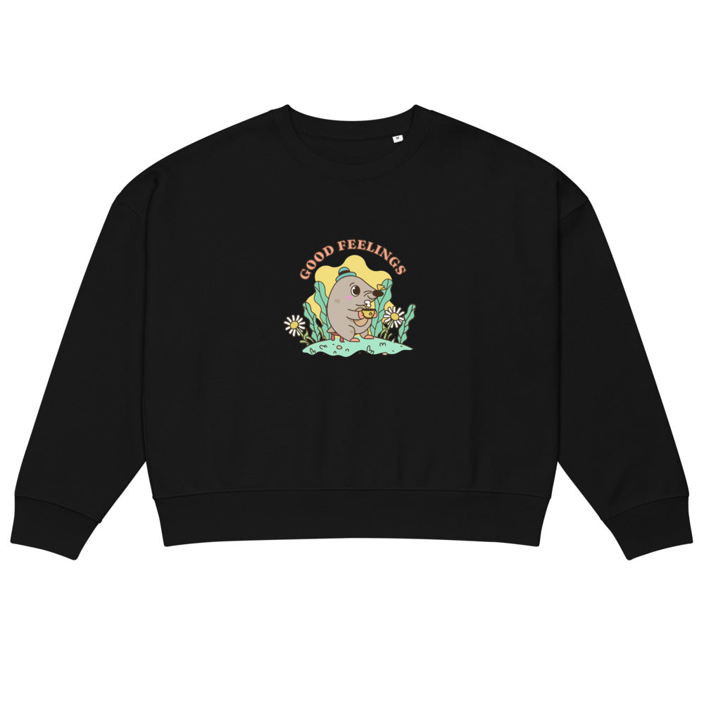 Good feelings | Women's Organic Crew Neck Stella Alma Sweatshirt | Stanley/Stella SASW036