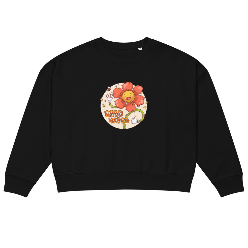 Good vides | Women's Organic Crew Neck Stella Alma Sweatshirt | Stanley/Stella SASW036