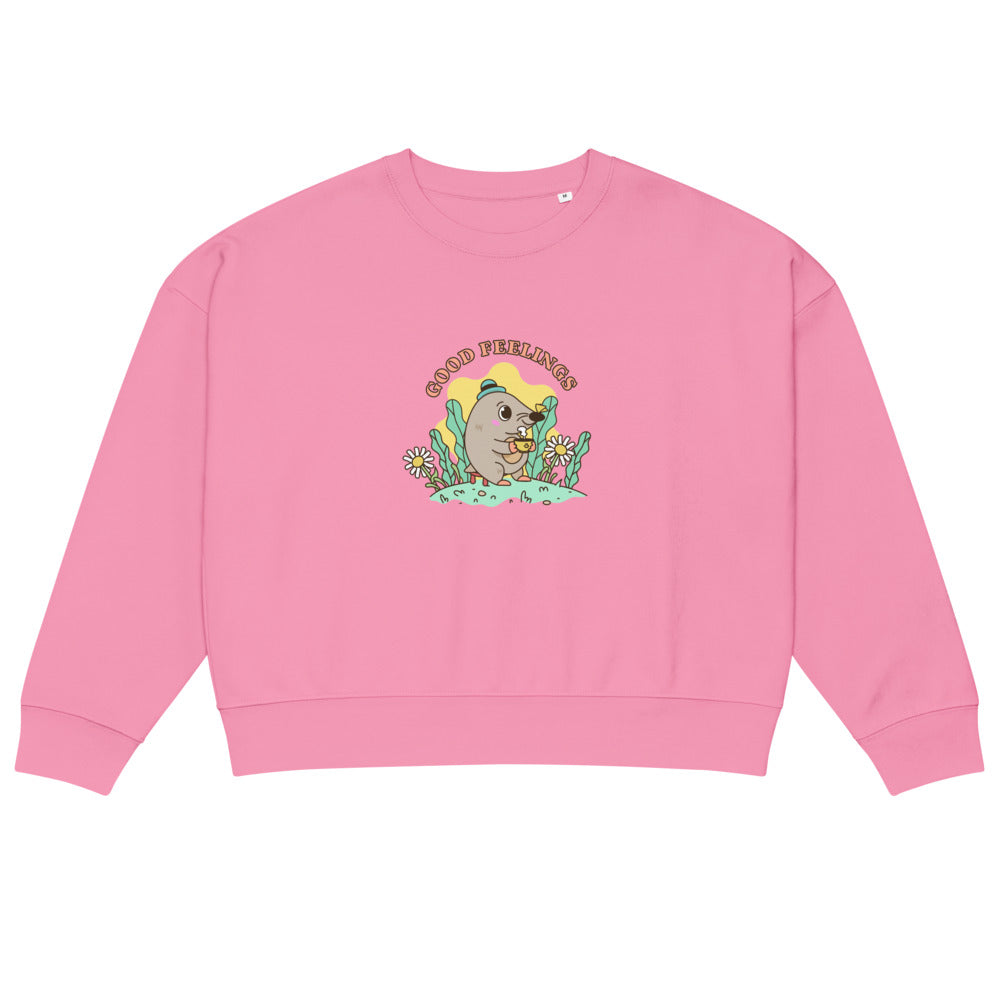 Good feelings | Women's Organic Crew Neck Stella Alma Sweatshirt | Stanley/Stella SASW036