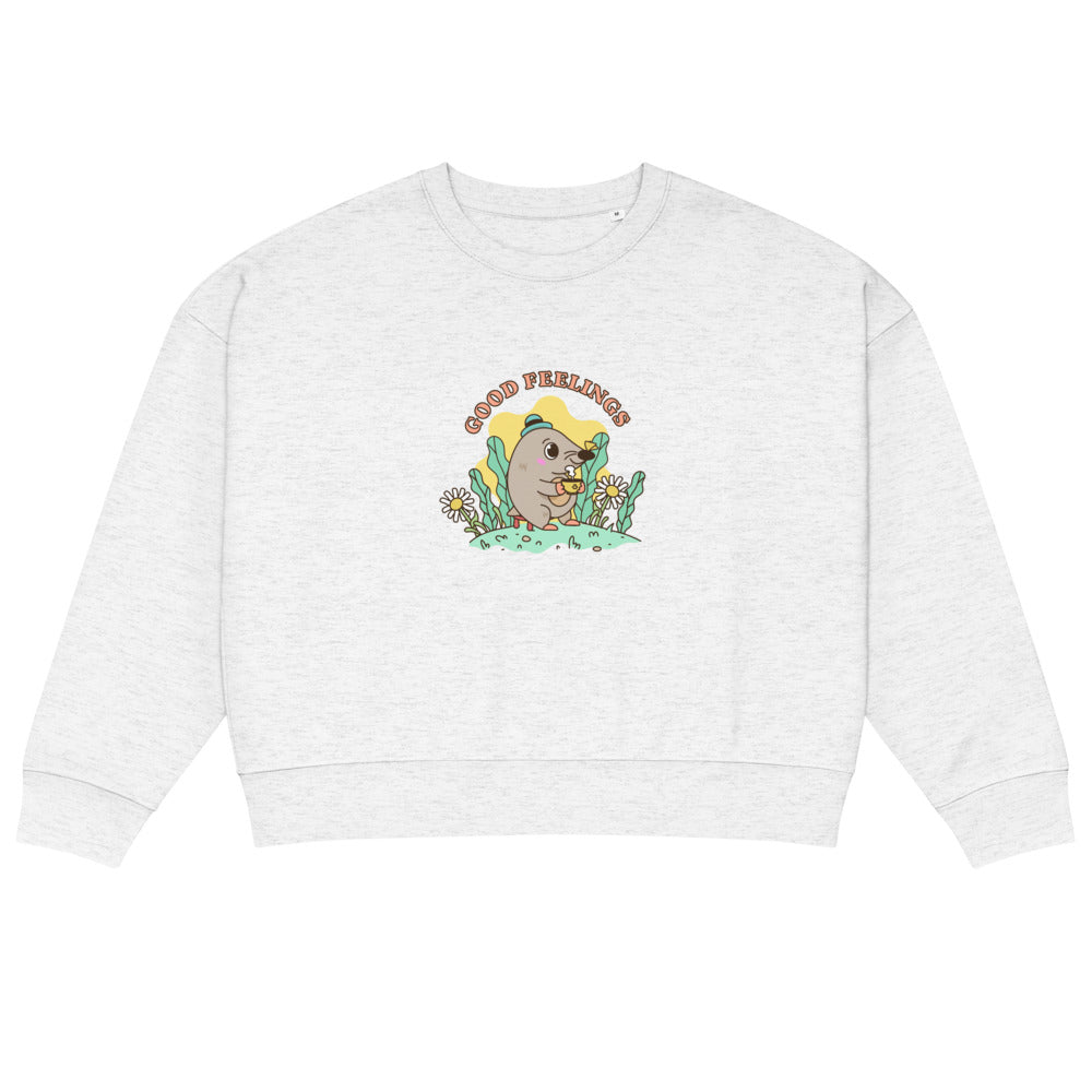 Good feelings | Women's Organic Crew Neck Stella Alma Sweatshirt | Stanley/Stella SASW036