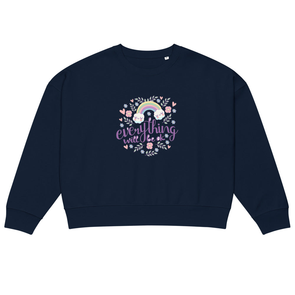 Rainbow - Everything will be ok | Women's Organic Crew Neck Stella Alma Sweatshirt | Stanley/Stella SASW036