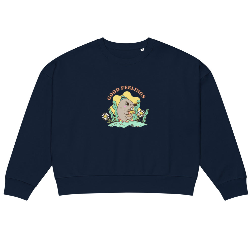 Good feelings | Women's Organic Crew Neck Stella Alma Sweatshirt | Stanley/Stella SASW036