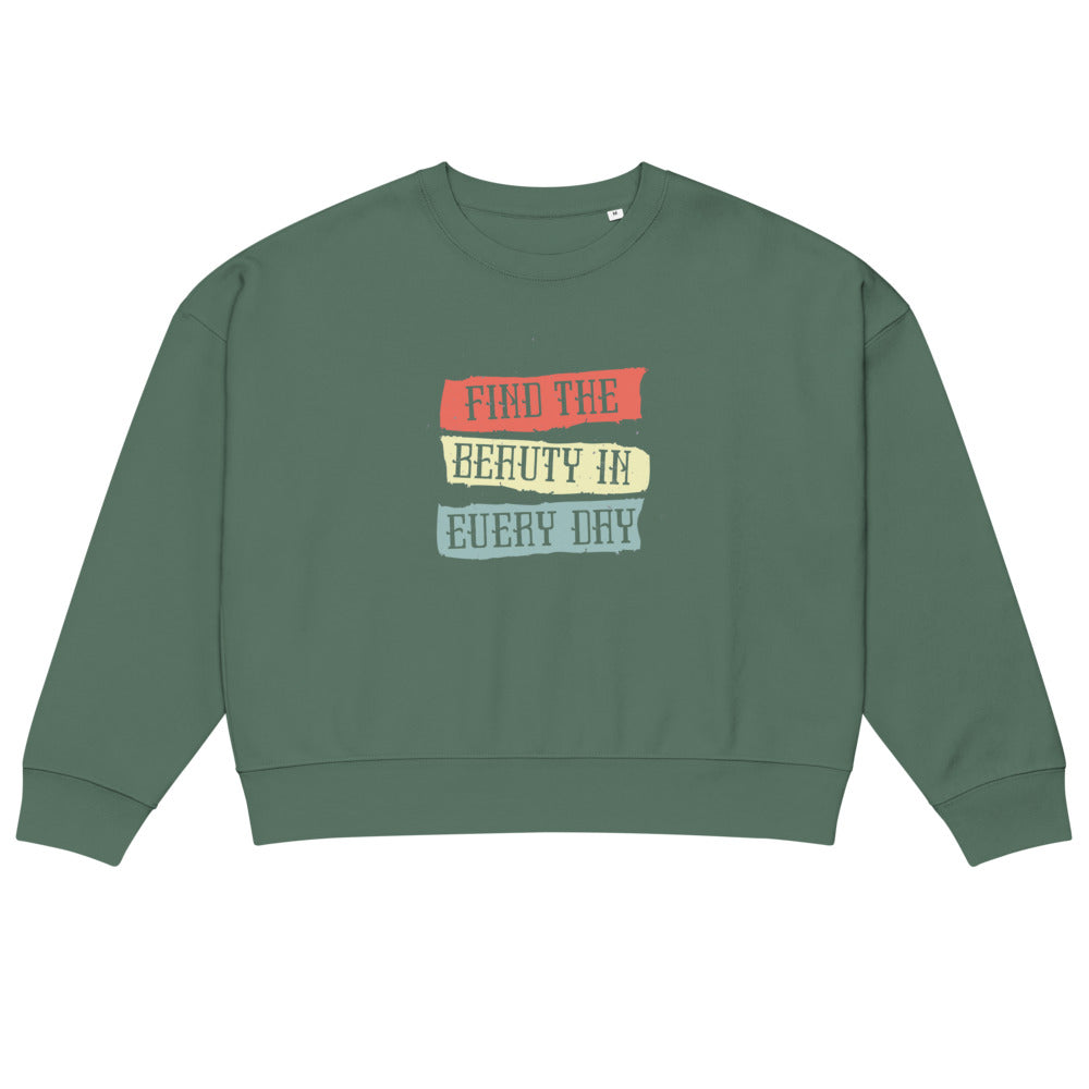 Find the beauty in every day | Women's Organic Crew Neck Stella Alma Sweatshirt | Stanley/Stella SASW036