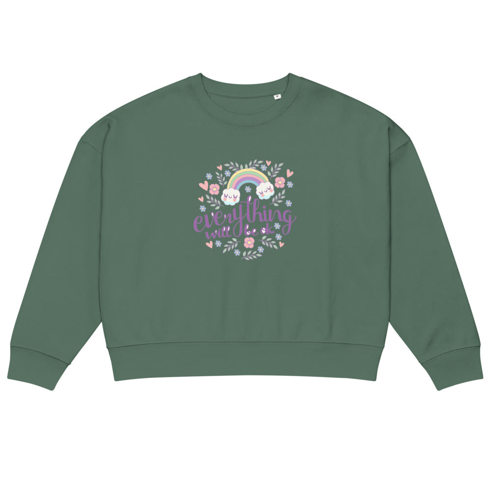 Rainbow - Everything will be ok | Women's Organic Crew Neck Stella Alma Sweatshirt | Stanley/Stella SASW036