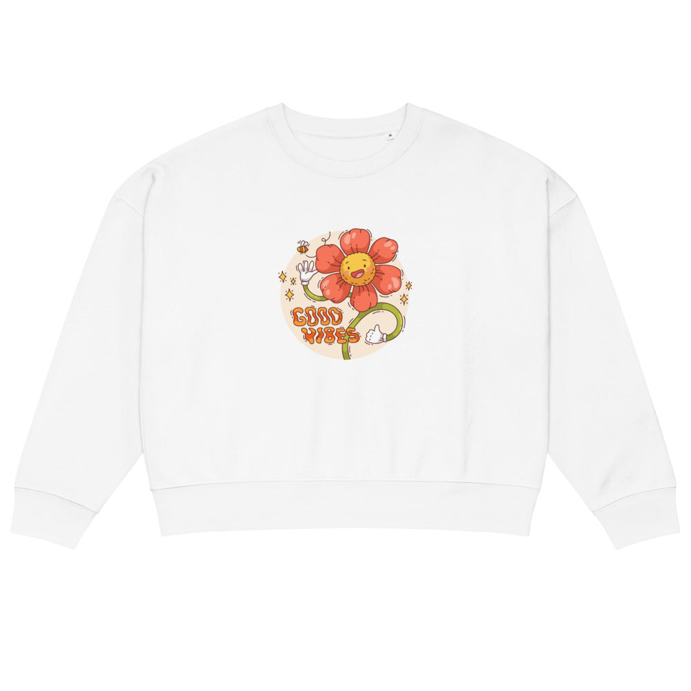 Good vides | Women's Organic Crew Neck Stella Alma Sweatshirt | Stanley/Stella SASW036
