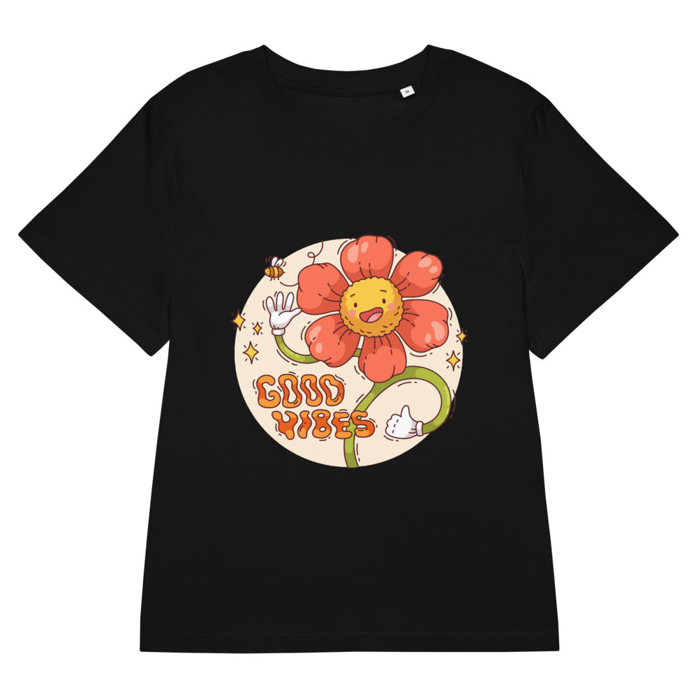 Good vides | Women's Organic Ribbed Neck Stella Muser T-Shirt | Stanley/Stella SATW002