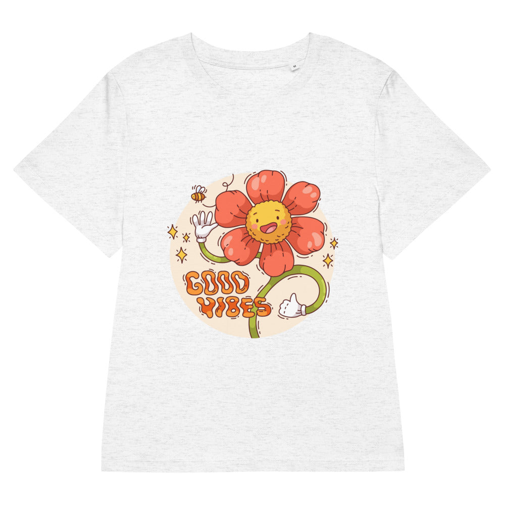 Good vides | Women's Organic Ribbed Neck Stella Muser T-Shirt | Stanley/Stella SATW002