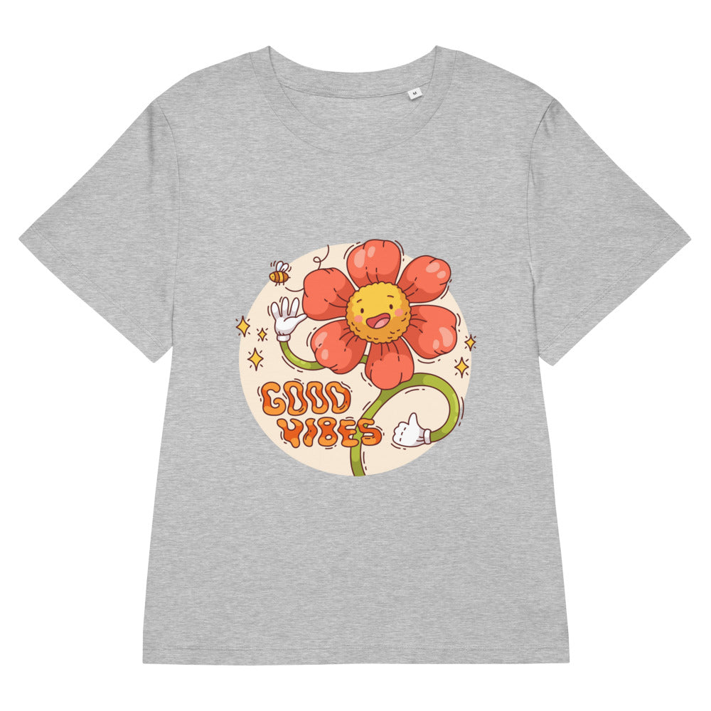 Good vides | Women's Organic Ribbed Neck Stella Muser T-Shirt | Stanley/Stella SATW002