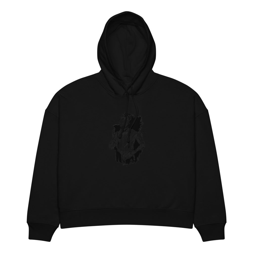 Black & White bearded man suit | Women's Organic Stella Nora Hoodie | Stanley/Stella SASW035