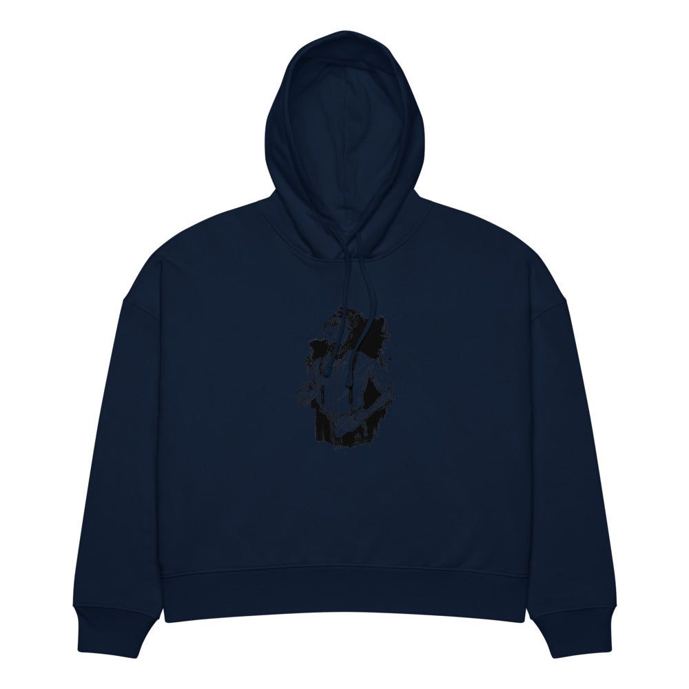 Black & White bearded man suit | Women's Organic Stella Nora Hoodie | Stanley/Stella SASW035