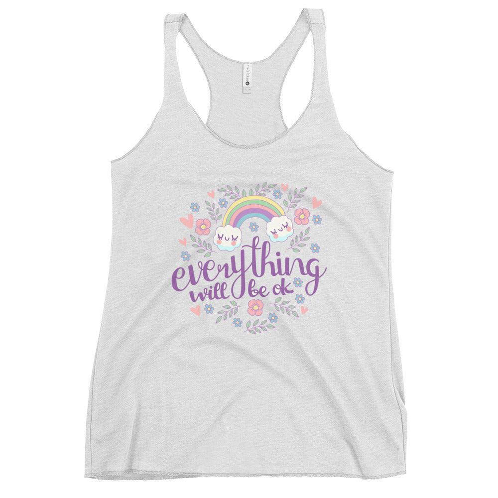 Rainbow - Everything will be ok | Women's Racerback Tank Top | Next Level 6733