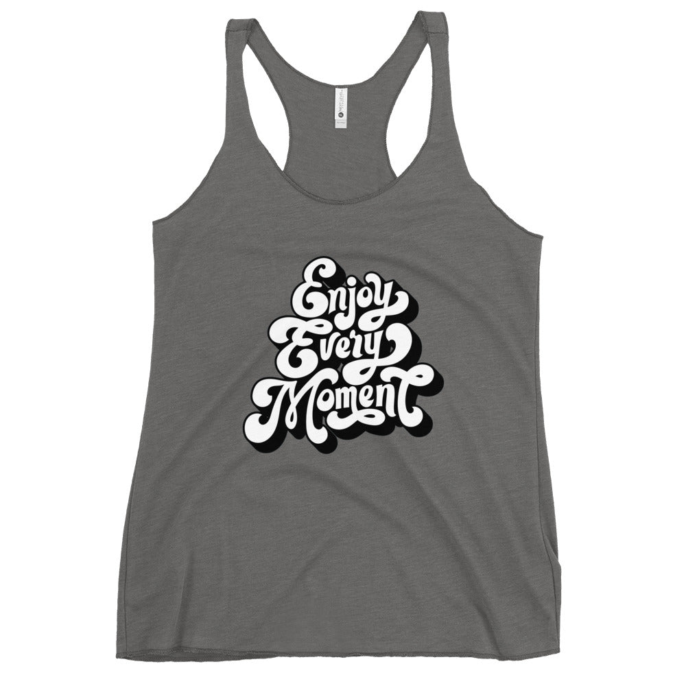 Enjoy every moments white | Women's Racerback Tank Top | Next Level 6733