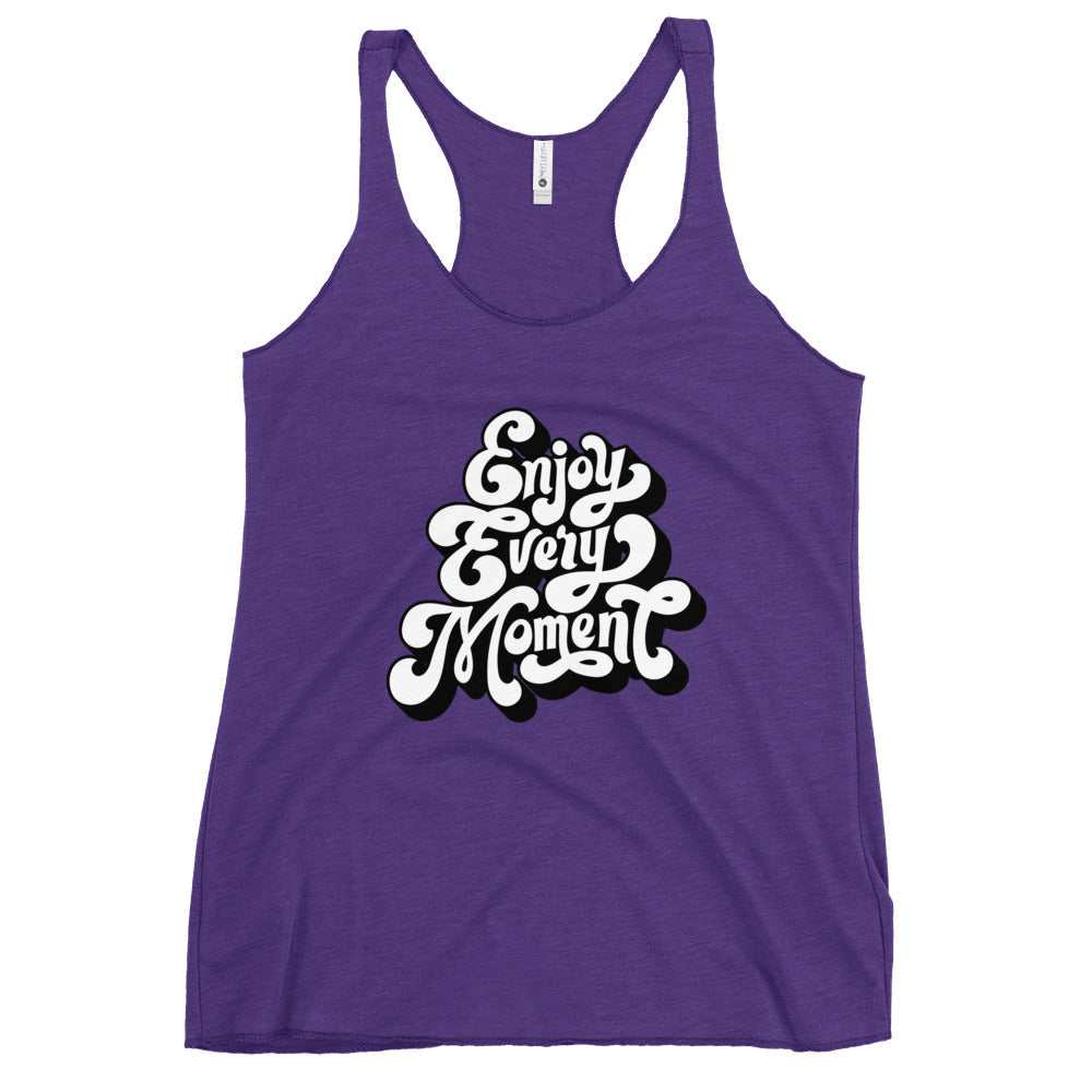 Enjoy every moments white | Women's Racerback Tank Top | Next Level 6733