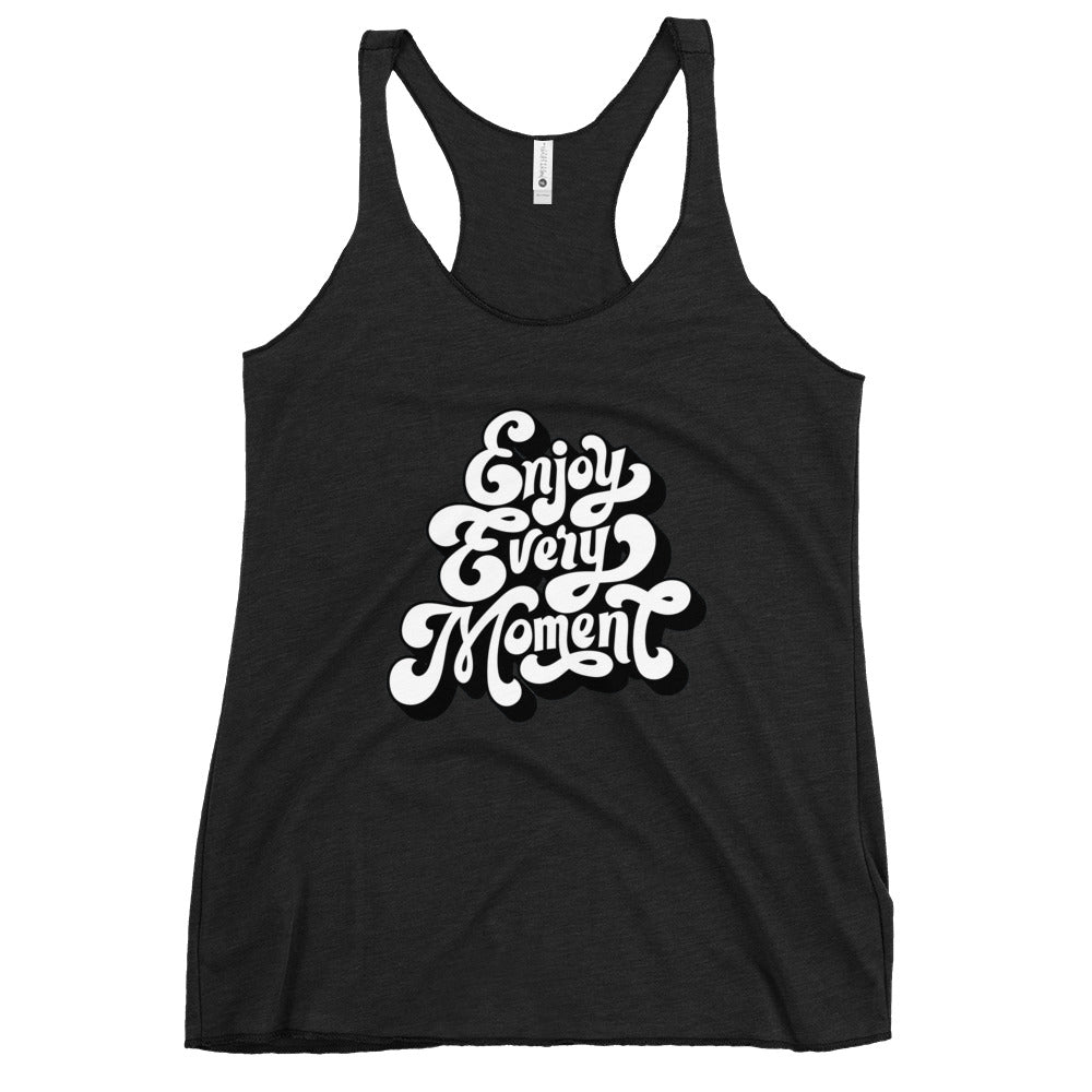 Enjoy every moments white | Women's Racerback Tank Top | Next Level 6733