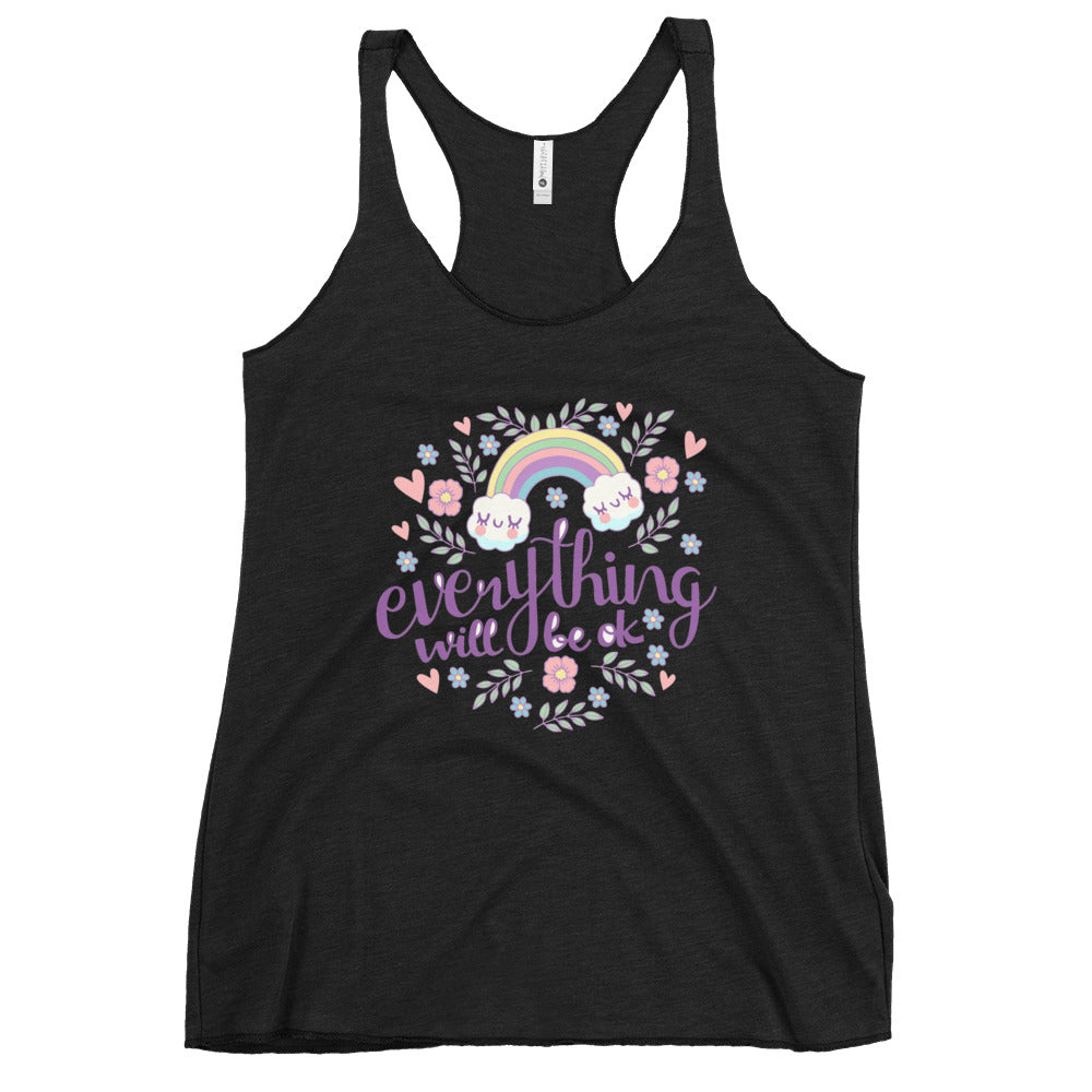 Rainbow - Everything will be ok | Women's Racerback Tank Top | Next Level 6733