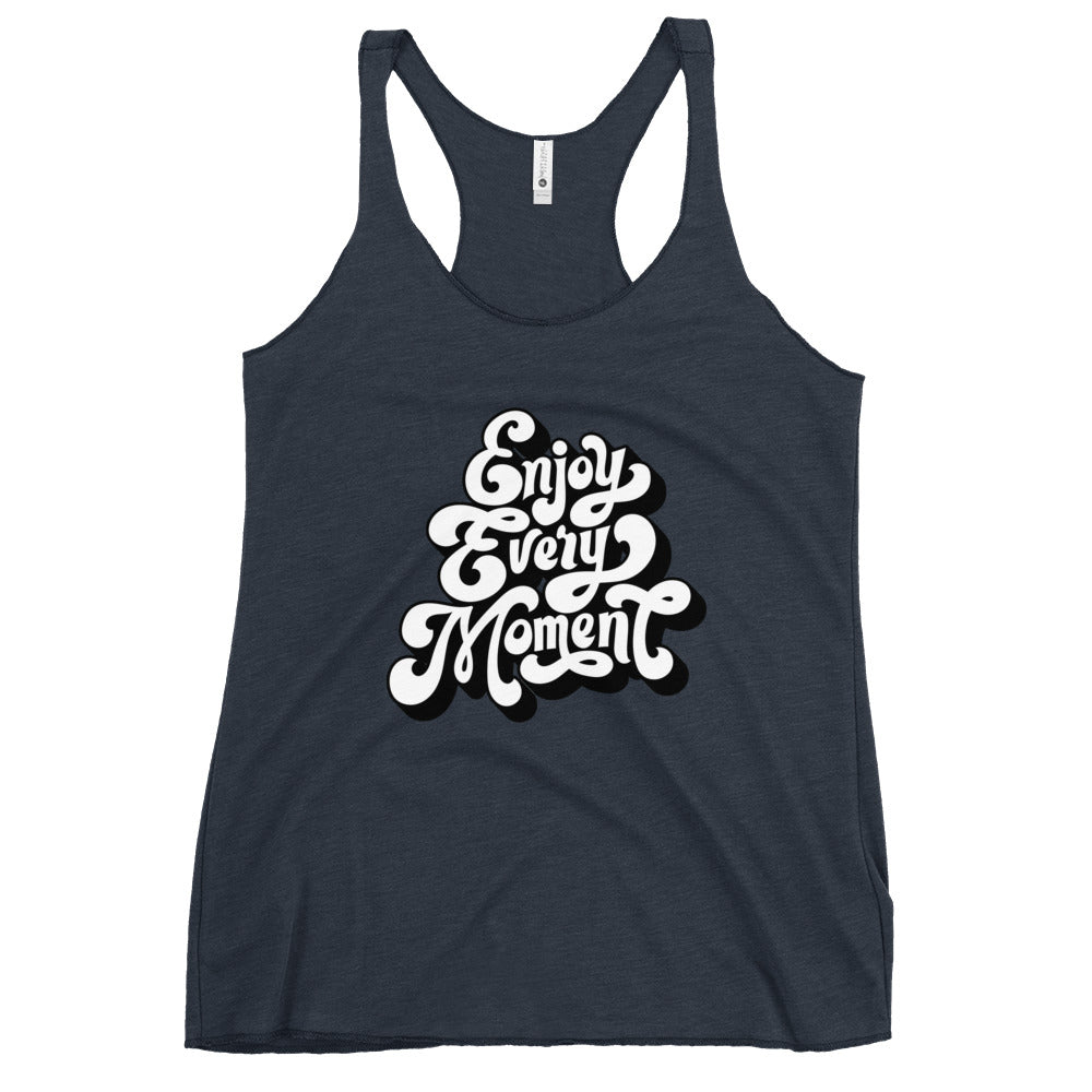 Enjoy every moments white | Women's Racerback Tank Top | Next Level 6733