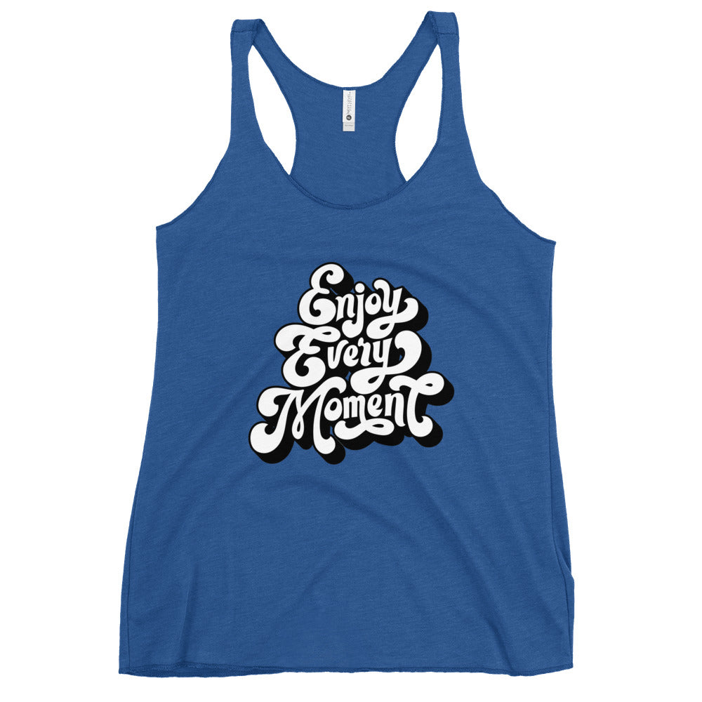 Enjoy every moments white | Women's Racerback Tank Top | Next Level 6733