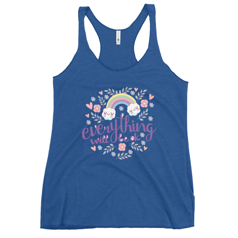 Rainbow - Everything will be ok | Women's Racerback Tank Top | Next Level 6733