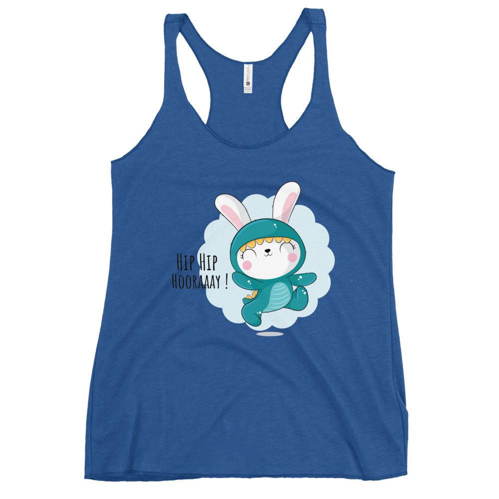 Green rabbit - HIP HIP HOORAAAY | Women's Racerback Tank Top | Next Level 6733