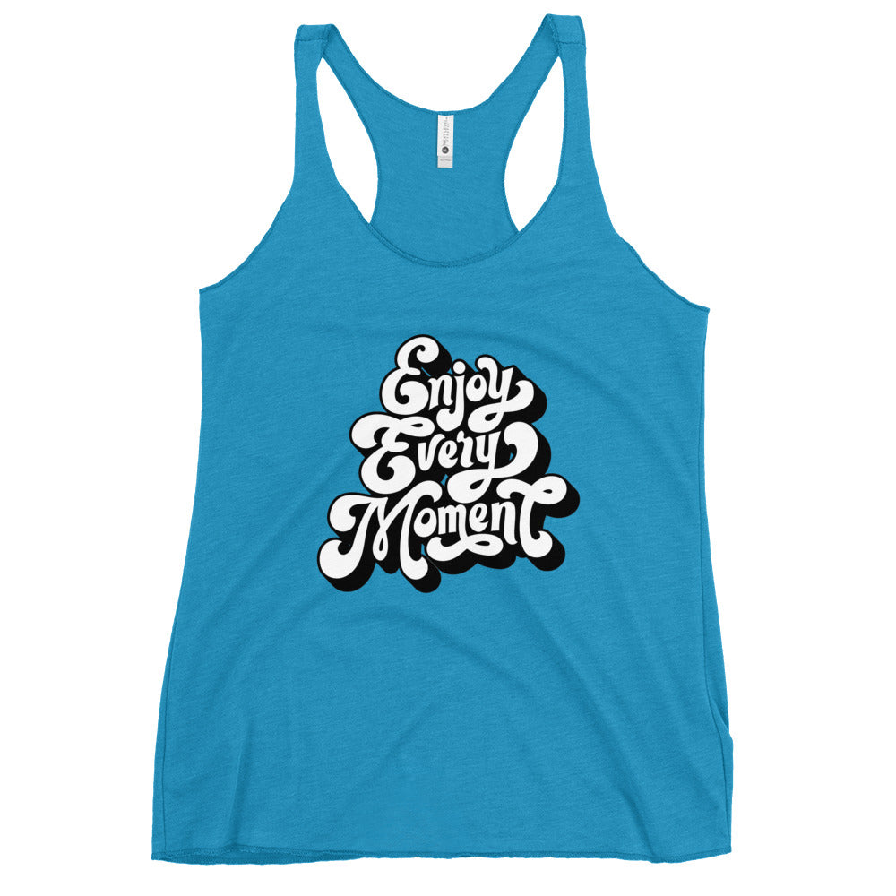 Enjoy every moments white | Women's Racerback Tank Top | Next Level 6733
