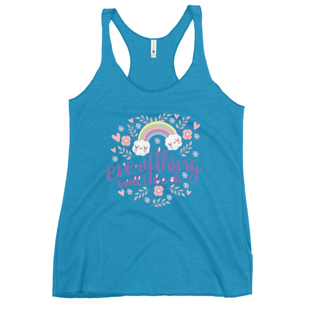Rainbow - Everything will be ok | Women's Racerback Tank Top | Next Level 6733