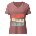 Find the beauty in every day | Women's Relaxed V-Neck T-Shirt | Bella Canvas 6405CVC