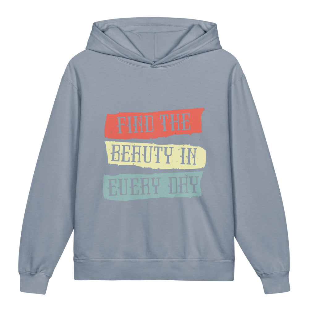 Find the beauty in every day | Youth Garment-Dyed Lightweight Hooded Sweatshirt | Comfort Colors 1467Y