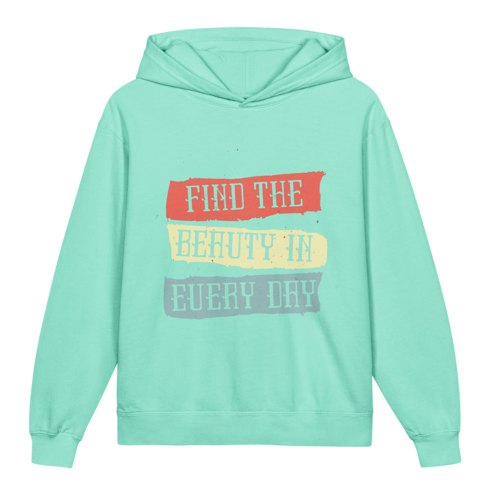 Find the beauty in every day | Youth Garment-Dyed Lightweight Hooded Sweatshirt | Comfort Colors 1467Y