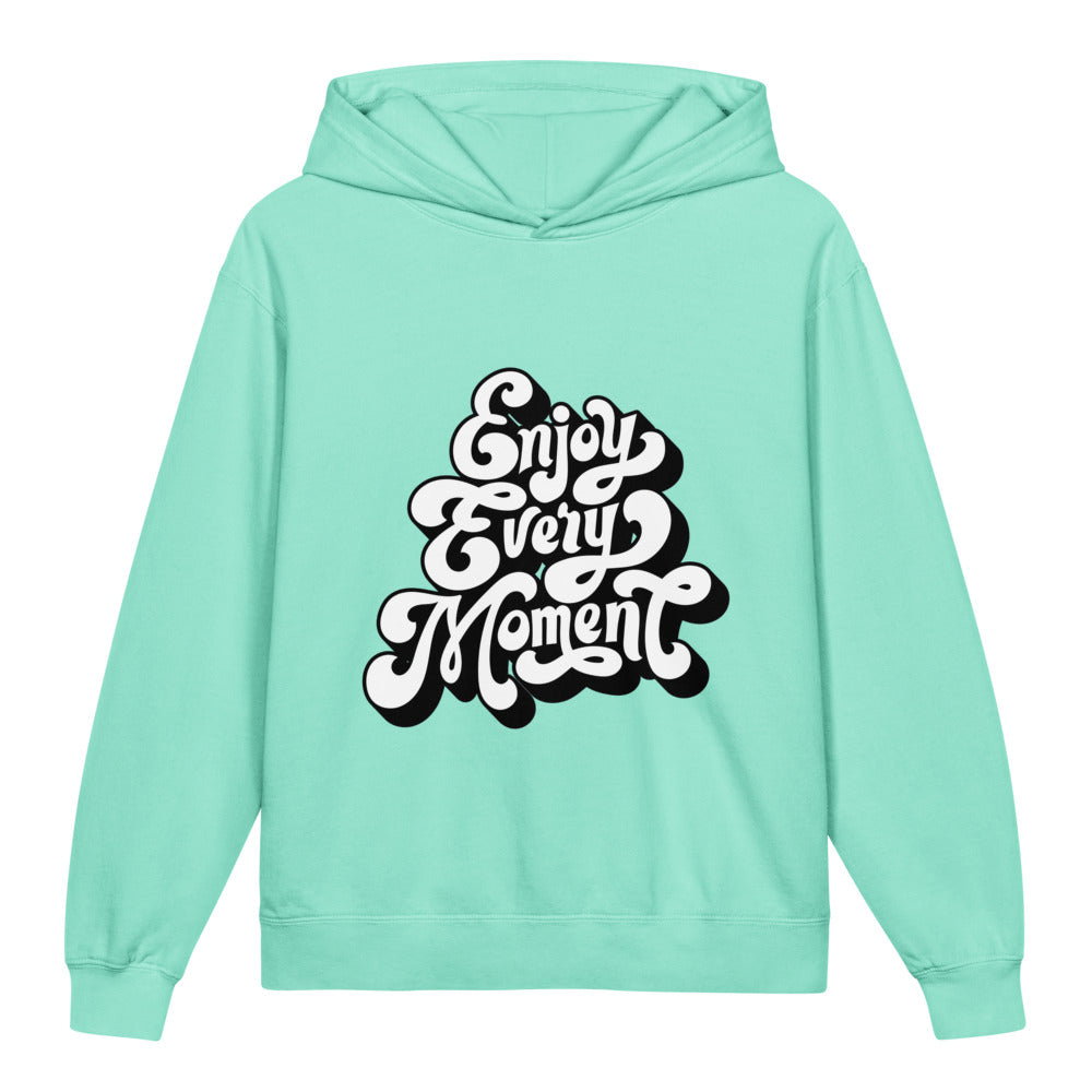 Enjoy every moments white | Youth Garment-Dyed Lightweight Hooded Sweatshirt | Comfort Colors 1467Y